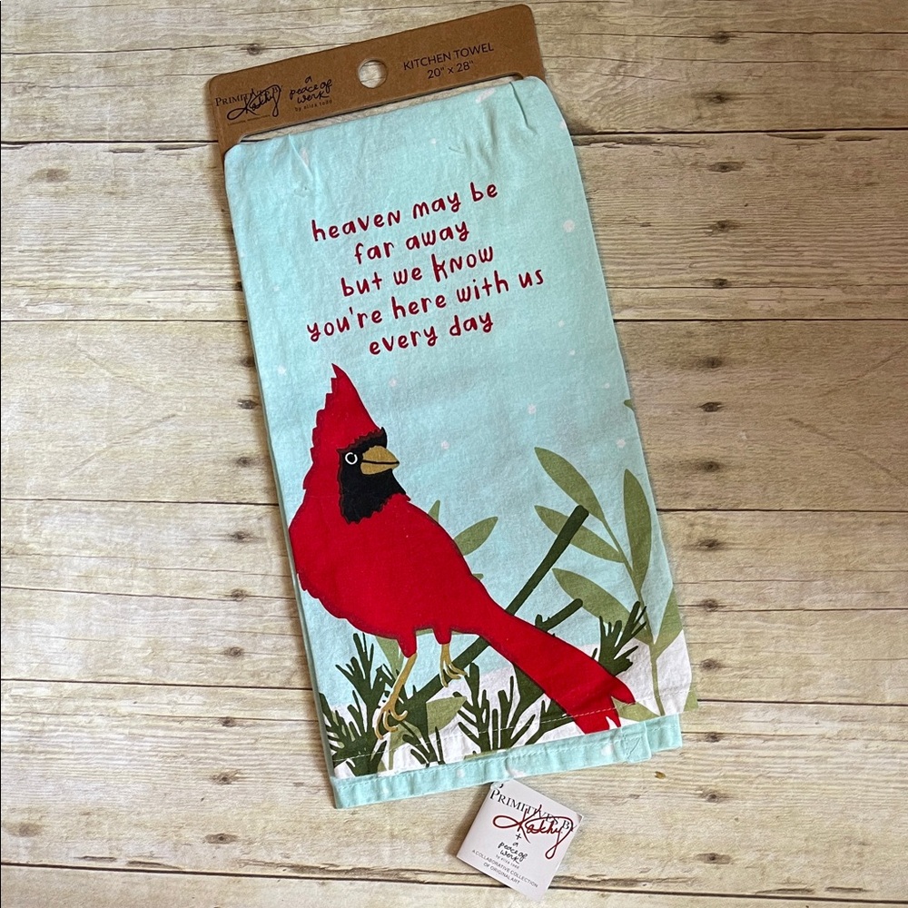 NWT Beautiful Cardinal Bird Cotton Kitchen Towel